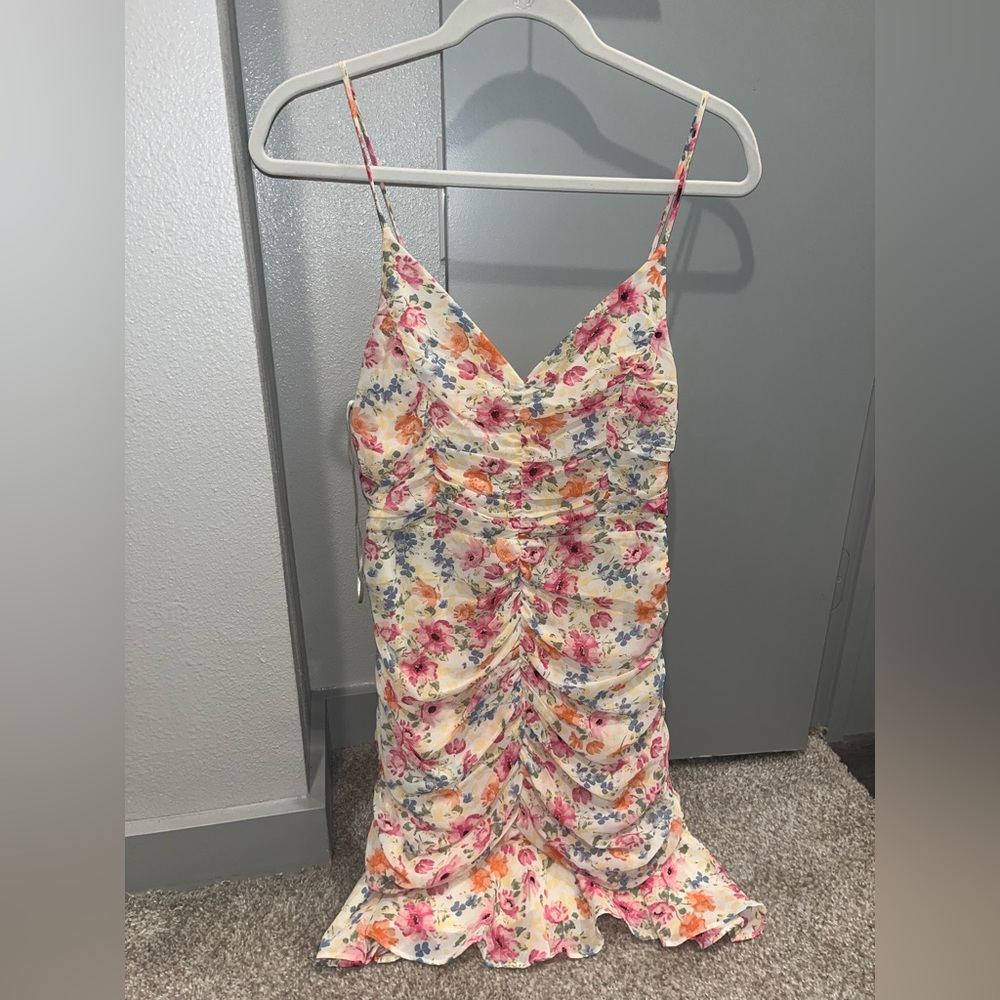 Floral Ruched Dress